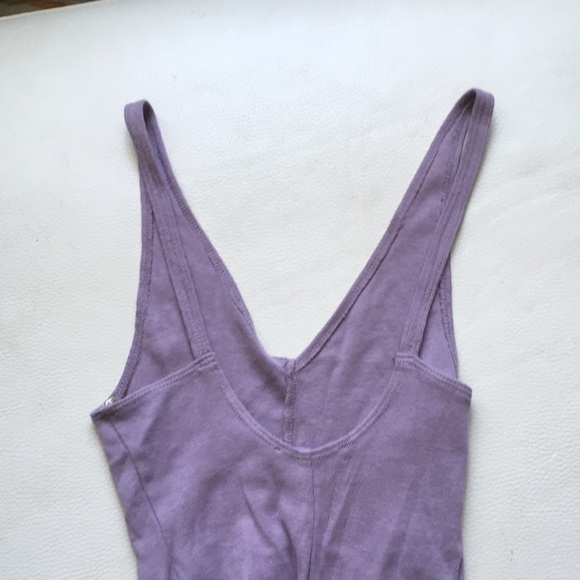 Forever 21 Ribbed V-Neck Lavender Bodysuit - Picture 4 of 4